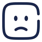 Sad Square SVG Icon